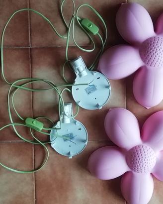lampada Ikea a forma di fiore rosa