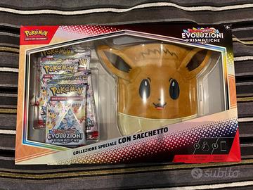 Pokemon Evoluzioni Prismatiche collezione con sacc