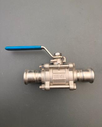 Valvola a sfera a pressare, acciaio inox 316