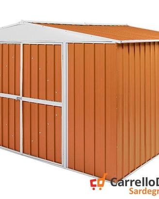 casetta giardino box lamiera 360x345 legno chiaro