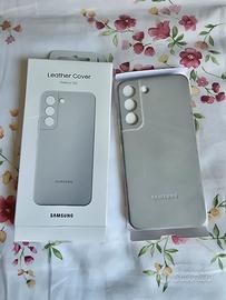 cover samsung s22 in pelle grigia chiaro originale