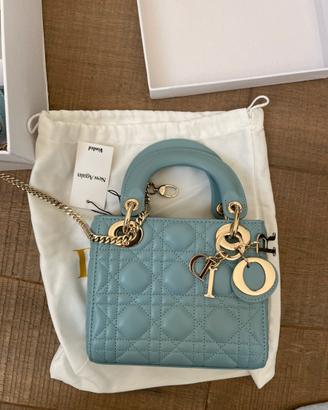 Borsa lady dior mini blu