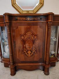 Mobile intarsiato legno e specchio