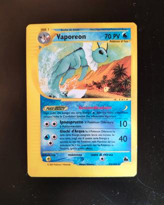 Carta Pokemon Vaporeon 33/144 Skyridge ITA 2003