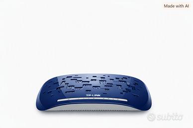 Modem router TP-Link TD-W8960N di colore blu e bia