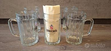 boccali di birra bicchieri Becks set di 6 e di 4