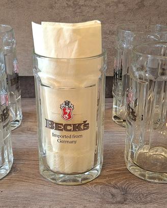 boccali di birra bicchieri Becks set di 6 e di 4