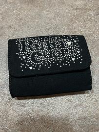 Portafogli nero con strass Rubacuori