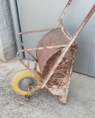 Carriola tutta ferro con ruota piena Nuova