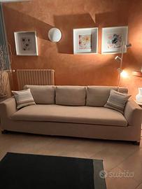 DIVANO MINOTTI 3 POSTI - Tessuto Beige Bouclé - Et