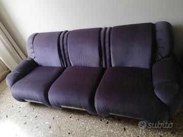 Divano in velluto + 2 poltrone