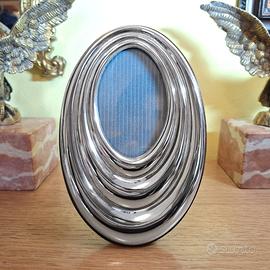 Cornice Portafoto in Argento 925 anni 80 Art déco