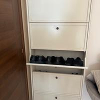 Scarpiera beige in legno