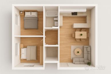 Spazioso Trilocale a Montà