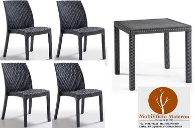 Set Sedie Tavoli Polipropilene Bar Ristorante 0806