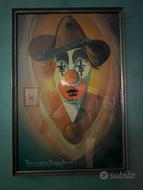 QUADRO DI ROMANO MUSSOLINI PAGLIACCIO AUTENTICATO