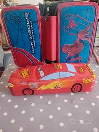 2 astucci spider man  e car's Giotto legg,descrizi