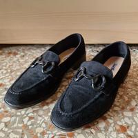 Mocassino scamosciato nero