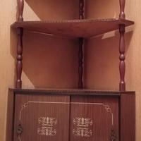 Angoliera/Etagere vintage ante scorrevoli