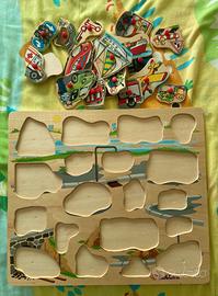 Puzzle in legno con pomelli – 1/3 anni