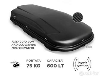 Baule auto da 600 Litri usato 2 volte in 2 anni