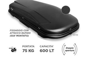 Baule auto da 600 Litri usato 2 volte in 2 anni