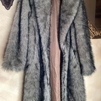 Cappotto lungo pelliccia ecologica