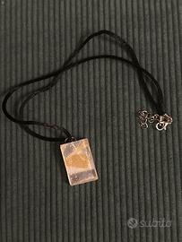 Collana con Ciondolo Lingotto in Vetro di Murano