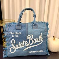 Borsa MC2 Saint Barth in Denim