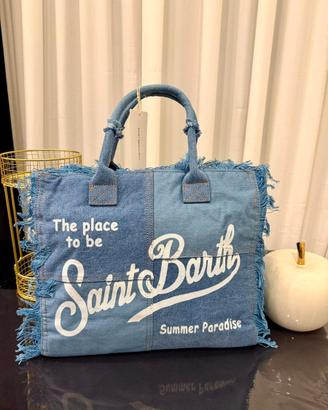 Borsa MC2 Saint Barth in Denim