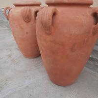 Anfore giare orci vasi in terracotta in coppia