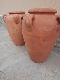 Anfore giare orci vasi in terracotta in coppia