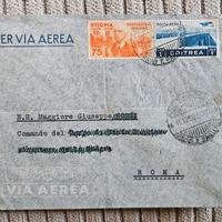 Busta colonie 1939 posta aerea Etiopia-Roma