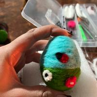 oggetti in lana cardata