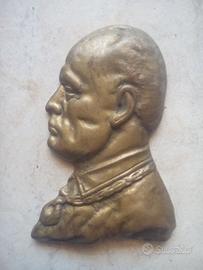 Ventennio Placca in Bronzo Benito Mussolini