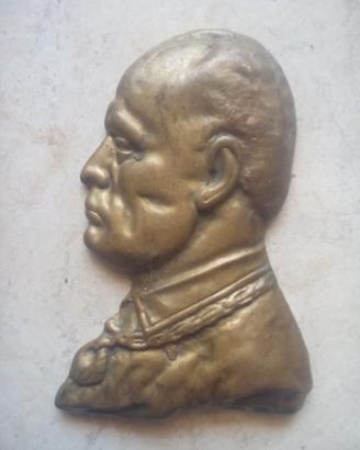 Ventennio Placca in Bronzo Benito Mussolini