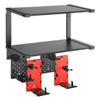 Supporto a muro con due ripiani cuffie cavi joypad