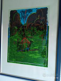 quadro opera multipla artista schifano mario