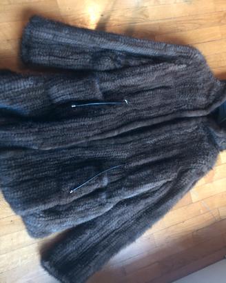 Pelliccia visone intrecciato