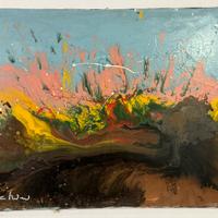 Quadro ad olio e smalto su tela N. Bellini moderno