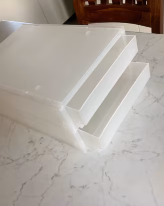 Cassettiera robusta in plastica per fogli A4