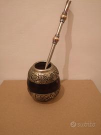 Bombilla per mate con tazza/matero