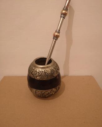 Bombilla per mate con tazza/matero