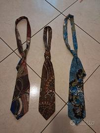Lotto 3 Cravatte Uomo Vintage Eleganti
