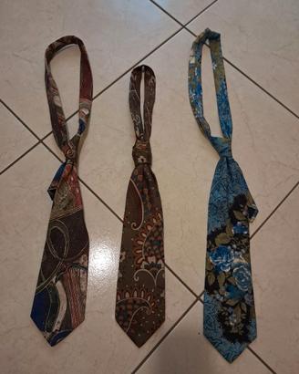 Lotto 3 Cravatte Uomo Vintage Eleganti