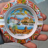 souvenir in ceramica, piattino tipico siciliano