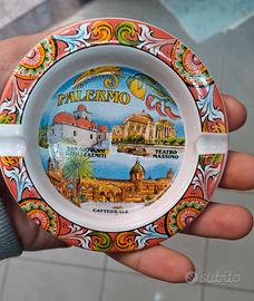 souvenir in ceramica, piattino tipico siciliano