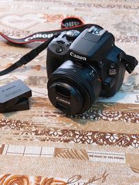 reflex canon 100d con obiettivo 50 mm stm