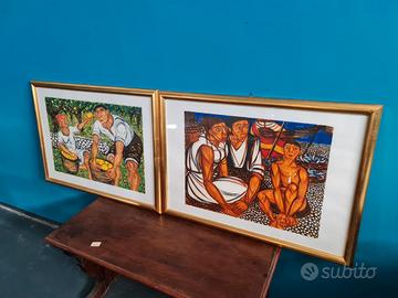 Coppia Quadri Migneco