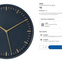 Orologio da parete IKEA blu, silenzioso, 26 cm